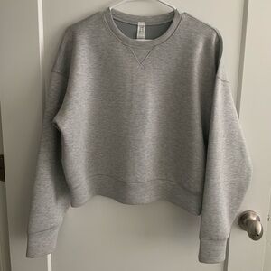 Like New SPANX Air Essentials Grey Crewneck Sweatshirt